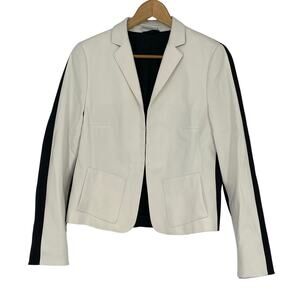 Akris Punto Blazer Womens Jacket Navy Cream Tailored‎ Designer Work Career